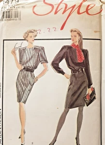 UNCUT**Vintage 1980's Sewing Pattern**Ladies Pullover Dress*Size 10-16 - Picture 1 of 1