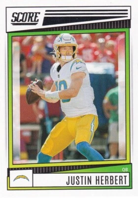2022 Score #136 Justin Herbert Los Angeles Chargers Football Card - Image 1 of 2
