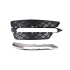 Front Bumper Fog Light Grille Cover+Trim Strip For Benz W204 C-Class 12-14 Right