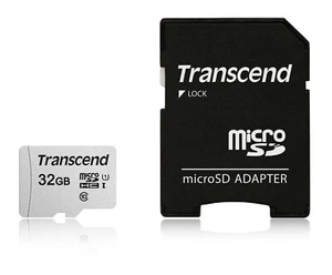 Transcend 32GB 300S microSDHC UHS-I Memory Card with SD Adapter TS32GUSD300S-A - Picture 1 of 2