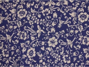 Printed cotton Poplin Fabric Vintage White Floral Print - Picture 1 of 4