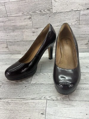 Clarks Artisan Leather Pumps Heels Shoes Size 7M Cordovan Wine Brown - Image 1 of 4