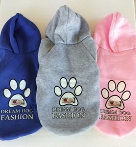 Dream Dog Soft Sweatshirt Clothes for Small Pet Cat Dog XS-2XL Free Water Bowl - Picture 1 of 12
