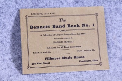 Libro Bennett Band No. 1 bajo chef barítono Fillmore Music House Foto 1 de 4