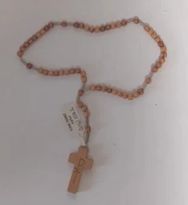 Holz Rosenkranz, Kommunion, hellbraun - Bild 1 von 2