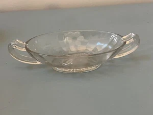 Princess House Heritage Gravy Boat relish Or Trinket Dish w/ Cut Rose - X2 - Picture 1 of 4