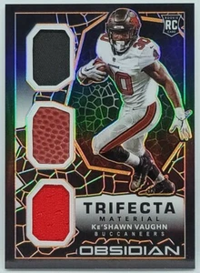 Ke’Shawn Vaughn Panini Obsidian Trifecta Triple Material Relic Rookie 75/75 RC - Picture 1 of 3
