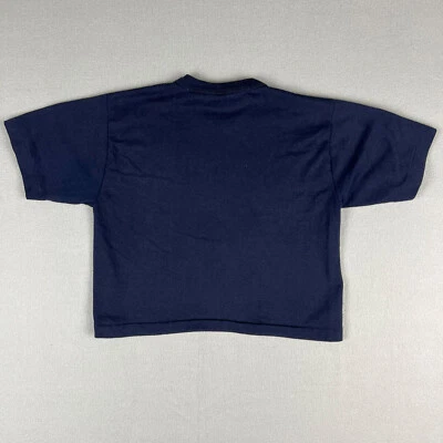 Camiseta recortada de colección talla XS azul puntada única años 80 camiseta etiqueta suave hecha en EE. UU. Foto 1 de 4