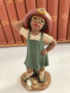 Vintage 1994 • M. Holcombs • God is Loving • Black Girl Figurine 6.5" - Picture 1 of 1