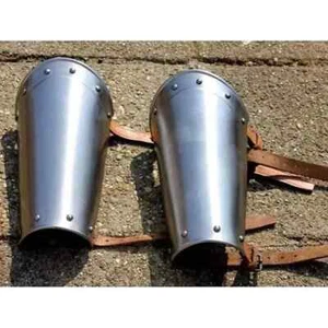 Medieval Arm Guard Bracers Steel Armor Knight Pair LARP Costume Larp Warrior 18g - Picture 1 of 3
