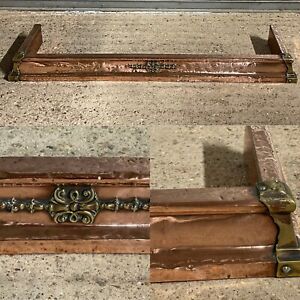 Stunning Copper and Brass 19th Century  Arts & Crafts Period Fire Fender / Kerb