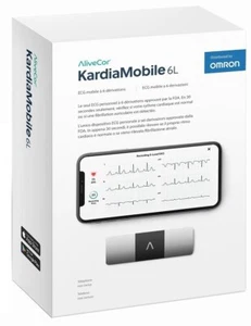 Omron AliveCor Kardia Mobile 6L Dispositivo ECG Tascabile - Foto 1 di 1