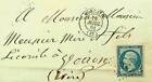 SEPHIL FRANCE 1861 20c IMPERF ON COVER FROM MORESTAL TO VOIRON ISERE