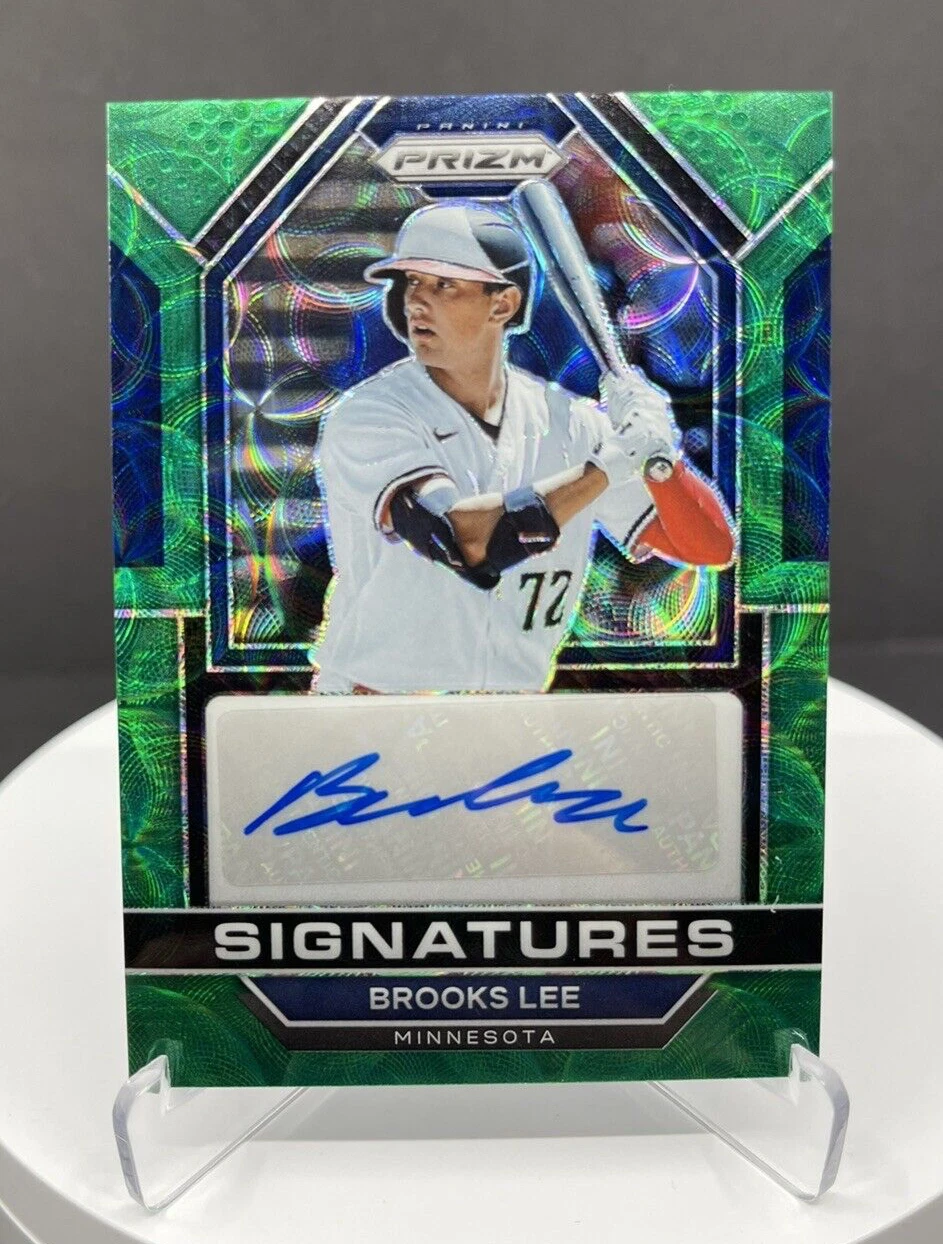 2023 PANINI PRIZM BROOKS LEE MINNESOTA TWINS GREEN SCOPE AUTO #59/75