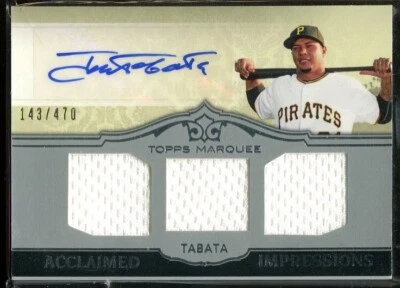 2011 Topps Marquee Patch Auto Jose Tabata /470 #AIT-6 Pittsburgh Pirates - Image 1 of 3