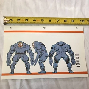 RARE Vintage Marvel Comics Character QUASIMODO Power Rating Bio Comic Sheet Card - Bild 1 von 2
