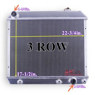 Radiador de aluminio de 3 filas para camioneta Chevy C/K 10 20 30 1963 1964 1965 1966 Foto 1 de 4