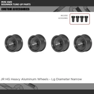 4x Custom Grau für MINI 4WD JR HG schwere Aluminiumräder LG Durchmesser schmal 95012 - Bild 1 von 4