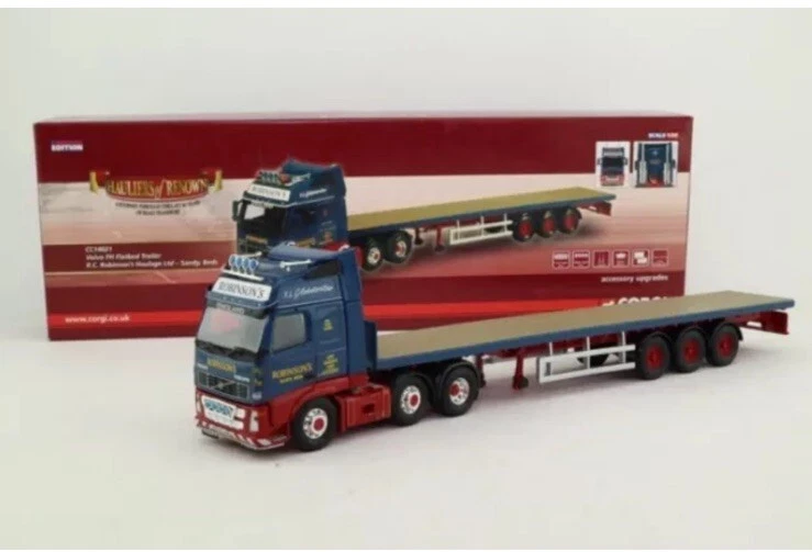 CORGI HAULIERS OF RENOWN 1:50 VOLVO FH FLATBED, R.C. ROBINSON’S HAULAGE CC14021 - Image 1 of 1