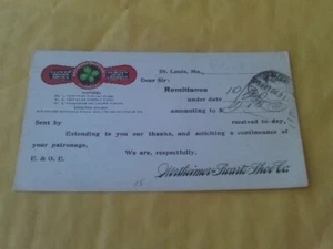 SELTENE POSTKARTE 1904 WETHEIMER SWART SHOE COMPANY KLEE MARKE ST LOUIS MISSOURI - Bild 1 von 3