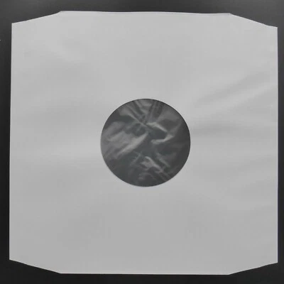 50x Premium 12" Poly Lined White Paper Replacement Vinyl Record Inner Sleeves - Image 1 of 4