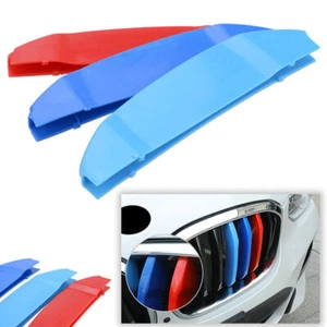 3x M Color Kidney Grille Bar Decor Stripe Clips Cover For BMW X3 G01 2018-2019` - Picture 1 of 8