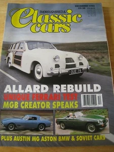 THOROUGHBRED CLASSIC CARS MAGAZINE DEC 1992 ALLARD REBUILD FERRARI TEST MGB CREA - Bild 1 von 3