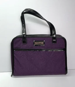 Bible Cover Purple Quilt Stitched Purse Style w/ Faith Badge Large - Picture 1 of 3