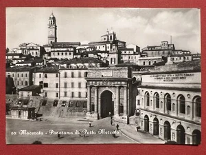 Cartolina - Macerata - Panorama da Porta Mercato - 1954 - Foto 1 di 2