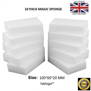 Magic cleaning sponge eraser x 10 Melamine Foam Stain Dirt Remover fablogix® - Picture 1 of 8