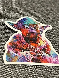 CARTOON STICKER stickers star wars disney yoga jedi rainbow - Picture 1 of 1