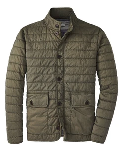 PETER MILLAR Crown Greenwich stückgefärbte Bomberjacke durchgehender Reißverschluss Juniper XL 250 $ - Bild 1 von 16