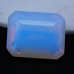 28,30 kt natürlicher blauer Feueropal strahlender Schliff Welo loser Edelstein - Bild 1 von 9