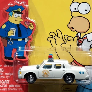 Johnny Lightning Chief Wiggum's Police Cruiser The Simpsons TV Show Car w/RRs - Picture 1 of 2