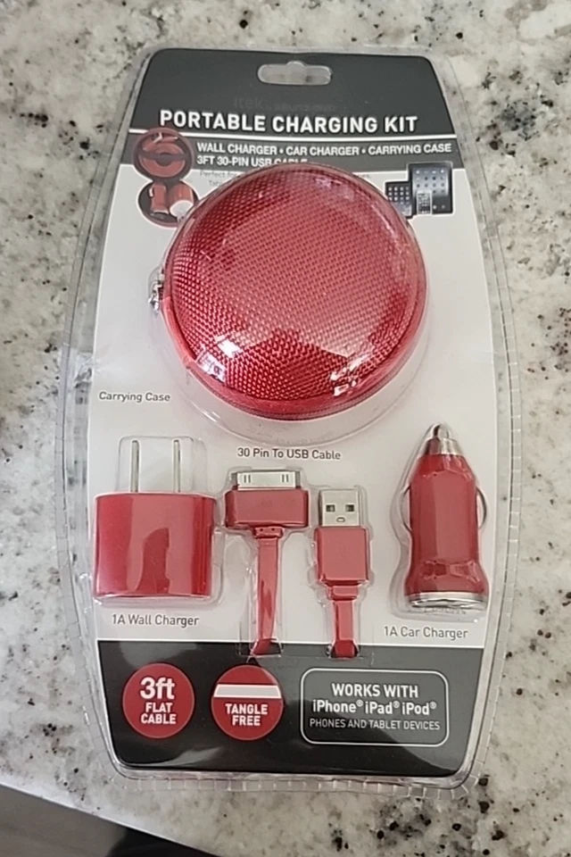 Set Of 2 Portable Charging Kit 30 Pin USB Cable - Image 1 of 4