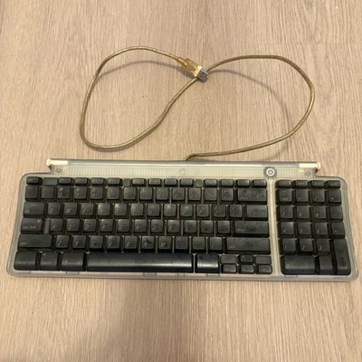 Apple iMac G3 Keyboard Graphite Power Mac G4 G5 Retro Vintage Dual USB Blue 1999 - Image 1 of 4