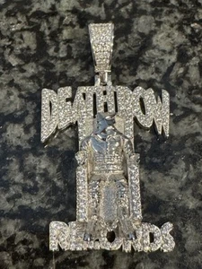 Deathrow Death Row Records Sterling Silver 925 Charm Rap Hip Hop Pendant - Picture 1 of 7