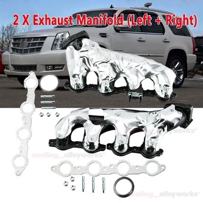 Left & Right Exhaust Manifold FITS Chevy Silverado GMC Sierra 2500 1500 Yukon. - Image 1 of 4