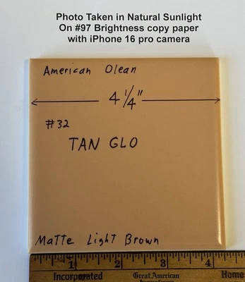 1 件 Tan-Glo - 浅红棕色:4-1/4 英寸哑光陶瓷瓷砖 American Olean 出品 — 第 1/4 张图片