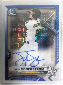 2021 Bowman - Mega Box Chrome Mojo Autographs Tyler Soderstrom #BMA-TS Blue... - Picture 1 of 2