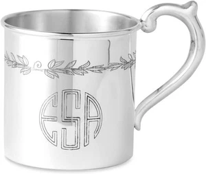 Cunill 3.5-Ounce Floral Baby Cup, 2.12-Inch, Sterling Silver - Picture 1 of 1