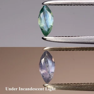 💎 0.11ct 5x2.5mm Marquise Natural Green Alexandrite - Russia Gemstone - Picture 1 of 6