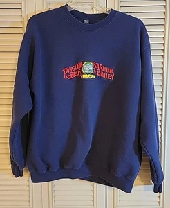 Sudadera De Colección Años 90 Lands’ End Azul Marino XL Ringling Brothers Circo Hecha en EE. UU. - Imagen 1 de 7