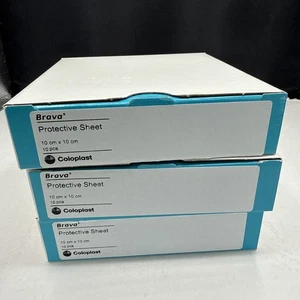 3 Stück Brava Stoma Haut Coloplast Barriere Schutzfolien 4" x 4" #032105 2025 - Bild 1 von 3