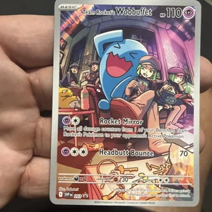 Team Rocket's Wobbuffet 203 Sv: Scarlet & Violet Promo Cards Holo - Picture 1 of 3