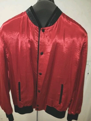 Roberto Cavalli Red Bomber  Jacket Men's  Size 56 EU Made in Italy - Image 1 of 4