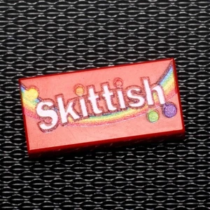 Skittish - Custom Printed Candy 1x2 Tile made using LEGO part - Picture 1 of 1