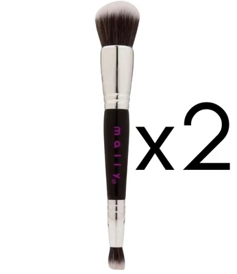 Mally Face & Eye Doble Extremo Duo Fibra Maquillaje Pincel LOTE DE 2 NUEVO EN CAJA Regalo de Vacaciones Foto 1 de 2
