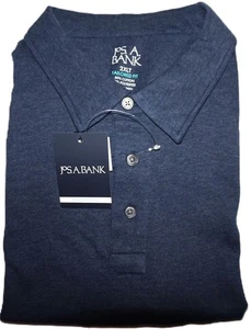 Jos A Bank Langarm Poloshirt TALL 2XLT Tailored Fit Navy Blau Neu mit Etikett - Bild 1 von 3