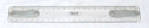 Vemco Pasadena Cal 9P-2 Full Half & Quarter Size 12 Inch Scale Ruler - Foto 1 di 3
